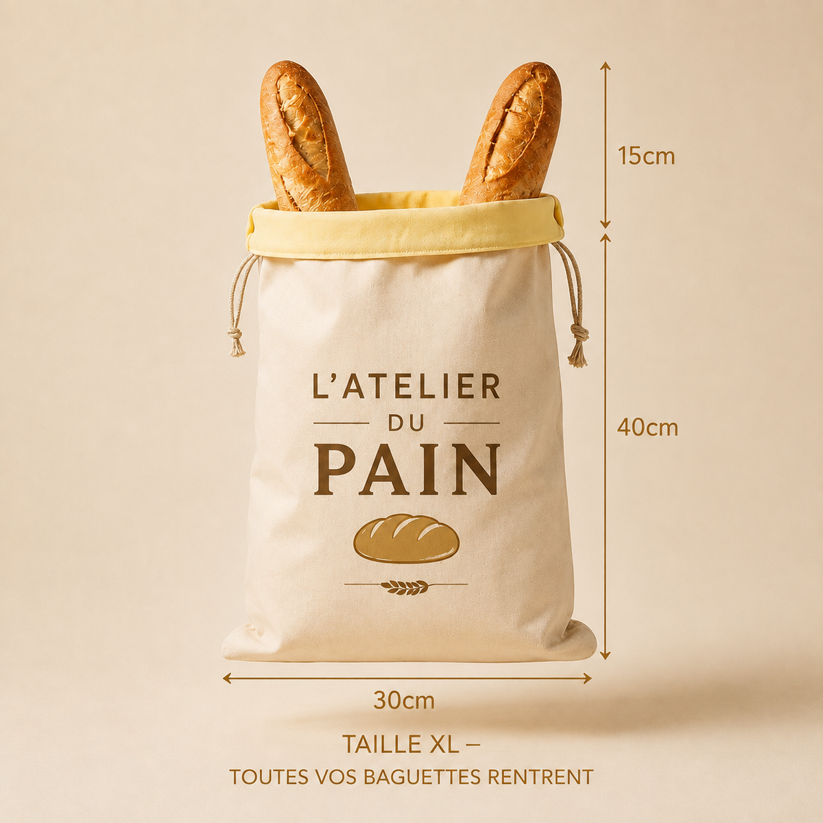 Sac à pain cire d’abeille